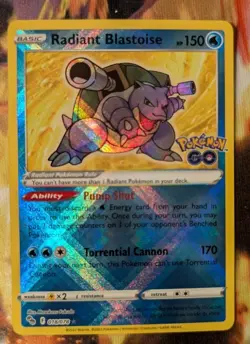Radiant Blastoise 018/078 Pokemon GO Holo - Image 1