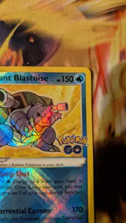 Radiant Blastoise 018/078 Pokemon GO Holo - Image 3