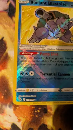 Radiant Blastoise 018/078 Pokemon GO Holo - Image 5