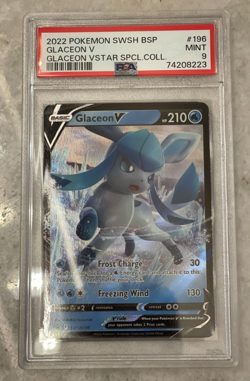 Glaceon V SWSH196 Black Star Promo Pokemon TCG PSA 9 Mint - Image 1