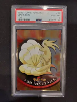 PSA 8 Ninetails Foil 1999 Topps Pokemon - Image 1