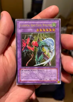 Yu-Gi-Oh! Elemental Hero Flame Wingman Ultimate 1st Ed EURO Gold Stamp - Image 3