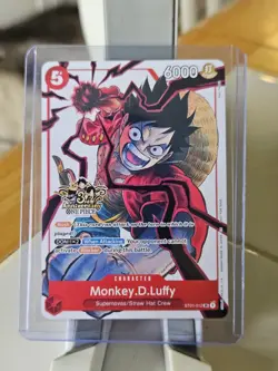 One Piece CCG Monkey.D.Luffy ST01-012 MINT English 3rd Anniversary Stamped - Image 1