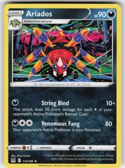 Ariados Rare SWSH11: Lost Origin 113/196 Pokemon - Image 1