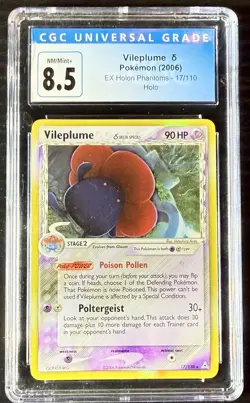 CGC 8.5 Vileplume 2006 EX Holon Phantoms 17/110 Holo Pokemon Card - Image 1