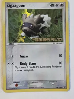 Zigzagoon Ex Emerald Stamped Reverse Holo Common 74/106 2005 - LP Pokemon Card - Image 5