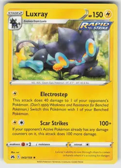 Luxray (43) Rare Crown Zenith 043/159 Pokemon - Image 1