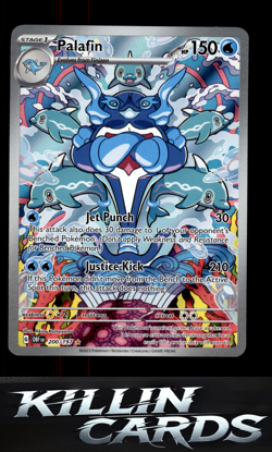 Palafin - 200/197 200/197 Pokemon Illustration Rare SV03: Obsidian Flames Card N - Image 1