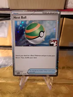 Nest Ball Holo Pokemon Prize Pack Series 3 Promo Pokemon Card NM/LP Play Stamp - Image 1