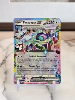 Pokemon TCG Terapagos ex 128/142 Prize Pack Series Cards Holo NM - Image 1