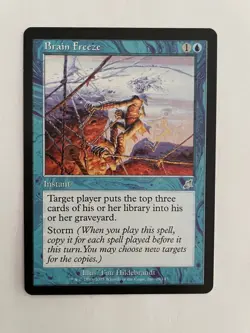 Brain Freeze Scourge MTG Rare Blue Storm Instant NM Vintage Magic - Image 1