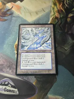 MTG Magic: The Gathering Underground River Ice Age Regular 1995 MP - Image 1