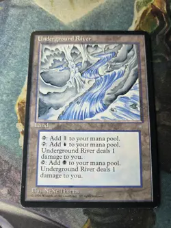 MTG Magic: The Gathering Underground River Ice Age Regular 1995 MP - Image 2