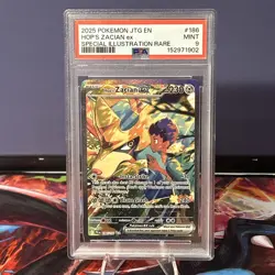 Pokemon 2025 Hop's Zacian ex 186/159 SIR Journey Together PSA 9 - Image 1