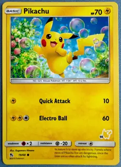 Pikachu - 19/68 (#2 Pikachu Stamped) Pokemon TCG Promo Battle Academy 019/068 NM - Image 1