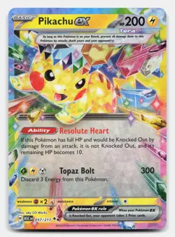 Pikachu ex 057/191 Double Rare Surging Sparks Pokemon Near Mint - Image 1