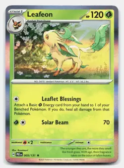 Leafeon 005/131 Holo Rare Prismatic Evolutions Pokemon Holo Near Mint - Image 1