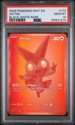 Pokemon Victini White Flare Black White Rare #172 PSA 10 Gem Mint - Image 1
