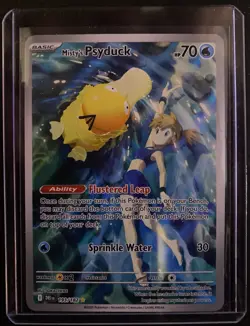Pokemon TCG Misty’s Psyduck 193/182 SV10 Destined Rivals Illustration Rare Holo - Image 1