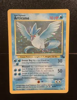 Pokemon Articuno Holo Rare Fossil 2/62 WOTC Vintage 1999 - Image 1