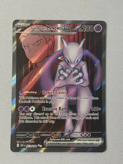 2025 POKEMON DESTINED RIVALS ULTRA RARE #213 TEAM ROCKET'S MEWTWO - Image 1