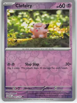 Clefairy 081/197 Common Obsidian Flames Pokemon Reverse Holo NM Morii - Image 1
