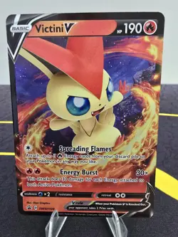 Pokemon TCG Victini V SWSH104 Sword & Shield Black Star Promo Holo NM #SWSH104 - Image 1