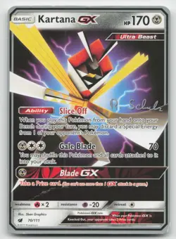 Kartana GX 70/111 World Championship GX Rare Crimson Invasion Pokemon LP - Image 1