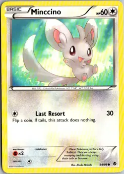 Minccino Pokemon Emerging Powers 84/98 LP - Image 1