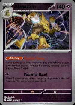 Alakazam 056/132 Rare Mega Evolution Pokemon Near Mint - Image 1