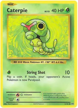 CATERPIE 3/108 COMMON Evolutions Pokemon TCG - Image 1