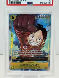 MONKEY D. LUFFY OP07-109 PSA 10 ALT ART 500 YEARS IN THE FUTURE ONE PIECE 2024 - Image 2