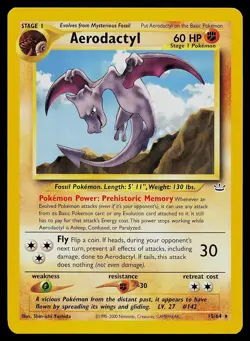Pokemon Card - Aerodactyl Neo Revelation 15/64 Rare - Image 1