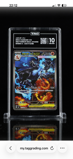 TAG 10 Mega Charizard X ex SAR 110/080 Pokemon card Japanese - SCORE 988 - Image 2