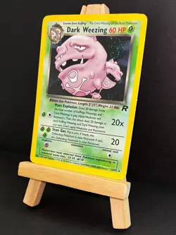 2000 Pokemon Dark Weezing Holo 14/82 Team Rocket WOTC Vintage Card MP - Image 1