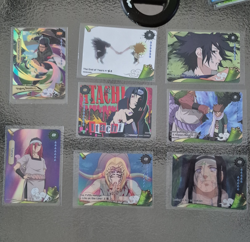 Naruto Shippuden Trading Card Lot of 8 Itachi Tsunade Holo Foil Full Art - Image 1