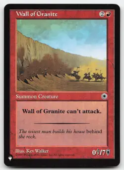 Wall of Granite (LP) Portal POR Magic MTG - Image 1