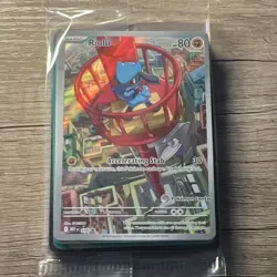 Pokemon Center Riolu Promo 010 Holo English Pokemon TCG Card w/ Lucario Sleeve - Image 1