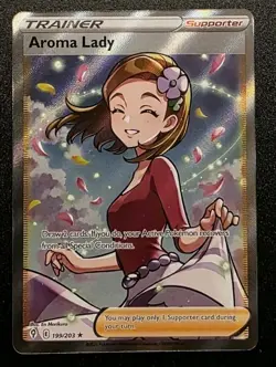2021 Pokemon Aroma Lady - 199/203 - Full Art Ultra Rare Evolving Skies - Image 3