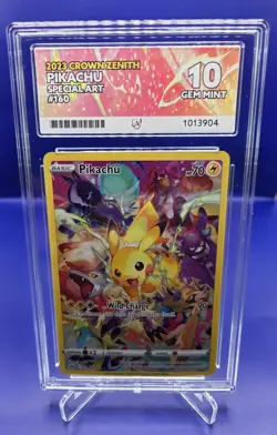 Pokemon TCG Pikachu 160/159 Crown Zenith ACE Grade 10 - Perfect Subgrades - Image 1