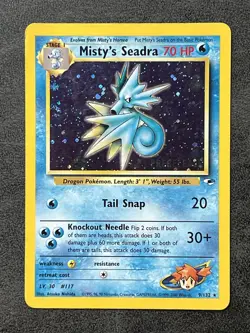 Pokemon Misty's Seadra Prerelease 009/132 Gym Heroes W/ Swirl - MP - Image 1