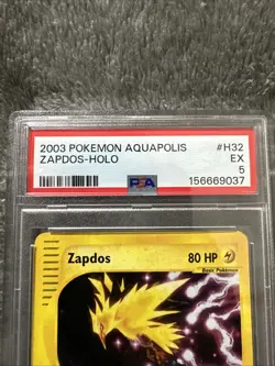 Pokemon Zapdos Aquapolis Holo H32/H32 PSA - Image 2