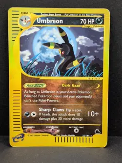 Umbreon Skyridge 32/144 Reverse Holo Rare WOTC E Series Pokemon TCG Nintendo MP - Image 1