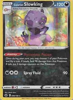Galarian Slowking 098/198 Pokemon Holo NM - Image 1