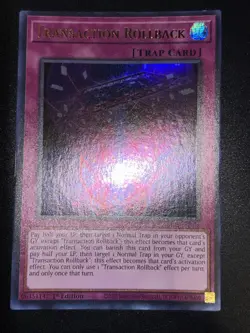 Yugioh! Transaction Rollback - RA04-EN105 - Ultra Rare - 1st Edition Near Mint, - Image 1