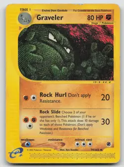 Graveler 79/165 Uncommon Expedition Base Set Pokemon Damaged - Image 1