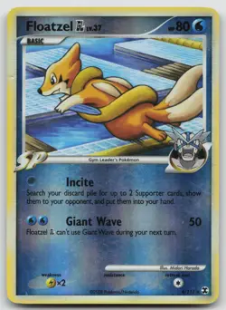 Floatzel GL 4/111 Holo Rare Rising Rivals Pokemon Reverse Holo Heavily Played - Image 1