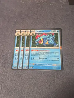 Pokemon Playset x4 Feraligatr SV05: Temporal Forces #041/162 NM - Image 1