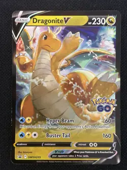Pokemon TCG Dragonite V Pokemon Go SWSH235 Holo Promo LP - Image 1