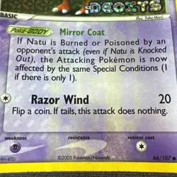 Natu 66/107 Deoxys Reverse Holo Pokemon - Image 3